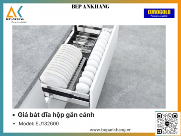 Kệ bát đĩa hộp gắn cánh Eurogold EU132600 - 600mm - Inox hộp